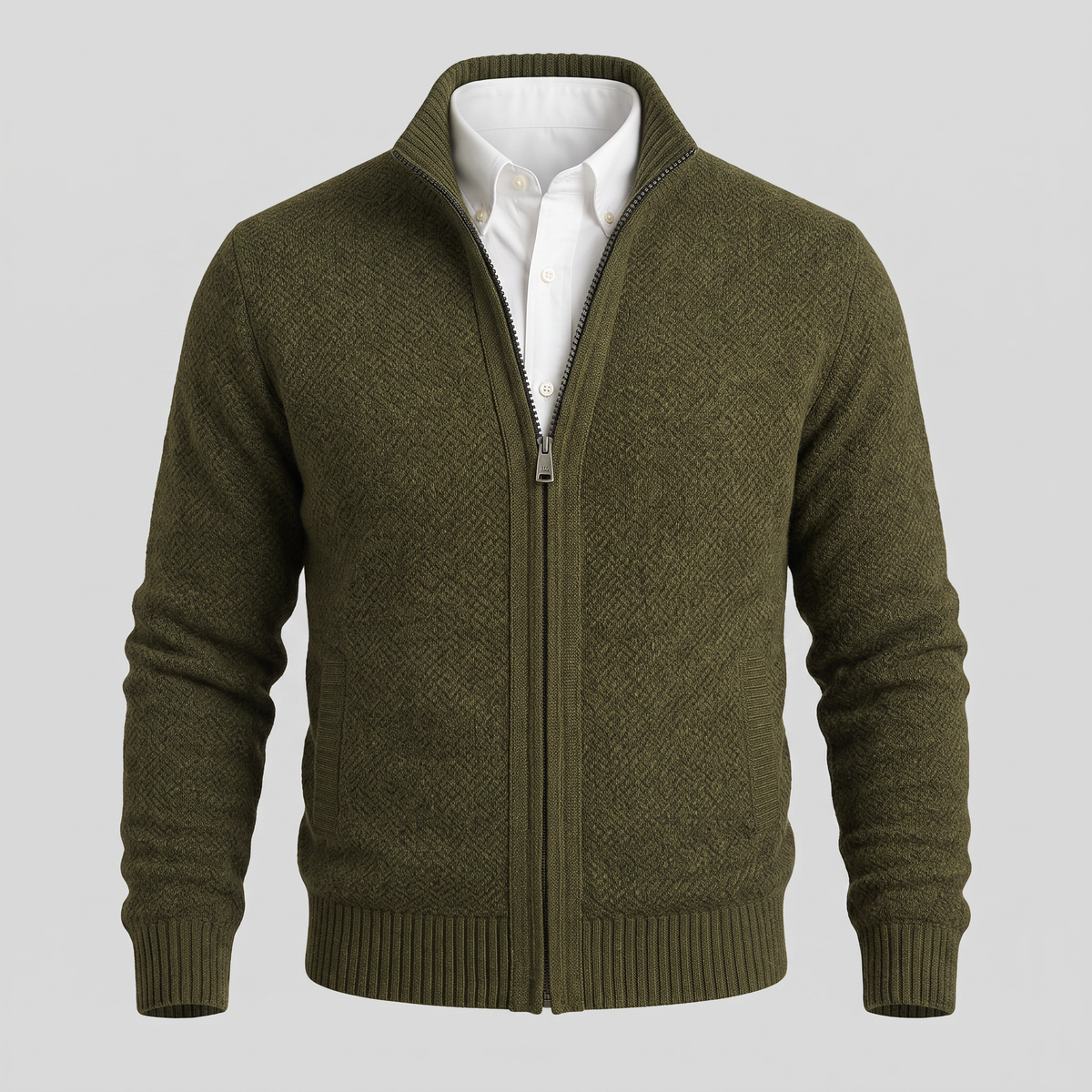RAVINO ZIP-UP CARDIGAN