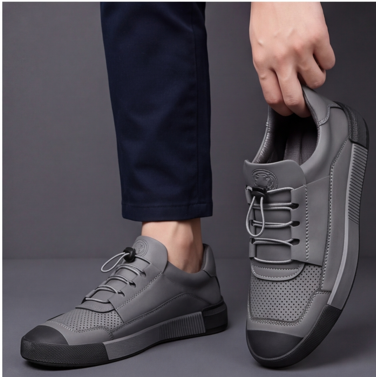 ROTHBURY LEATHER TRAINERS