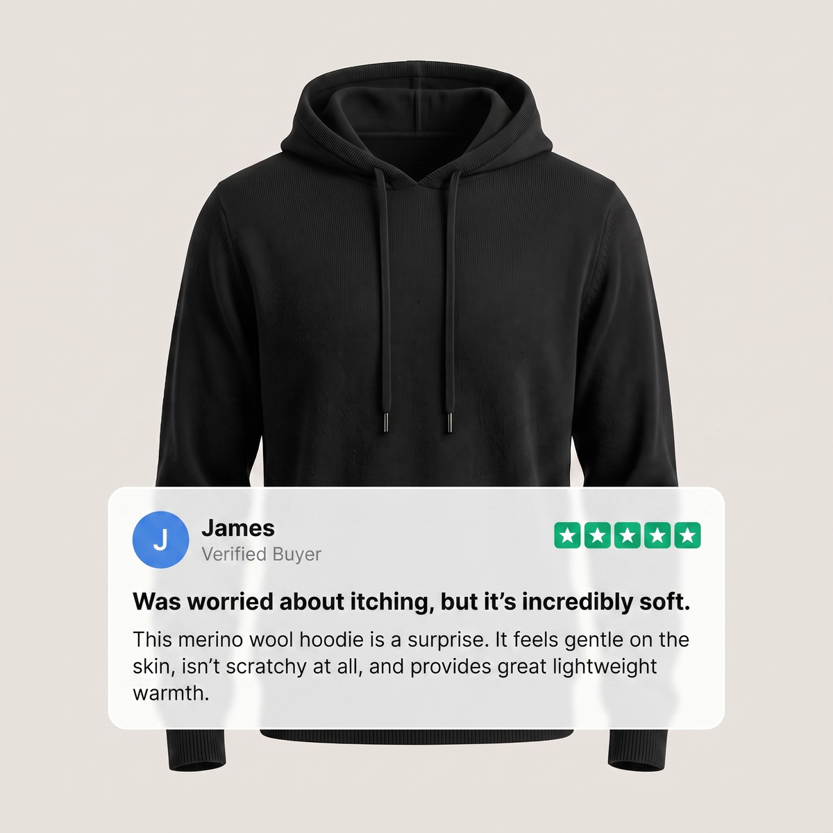 ZARA MERINO HOODIE